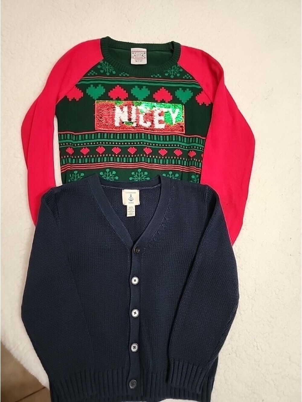 2 Sweater School Lands End M 5/6
